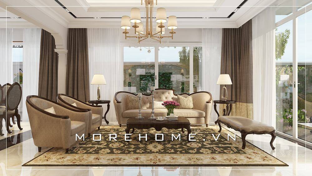 Chọn nội thất tân cổ điển tinh tế của MoreHome cho nhà biệt thự